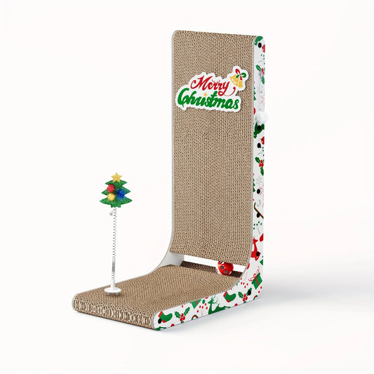 23.6 Inch L Shaped Cat Scratcher Wall Mounted Cardboard