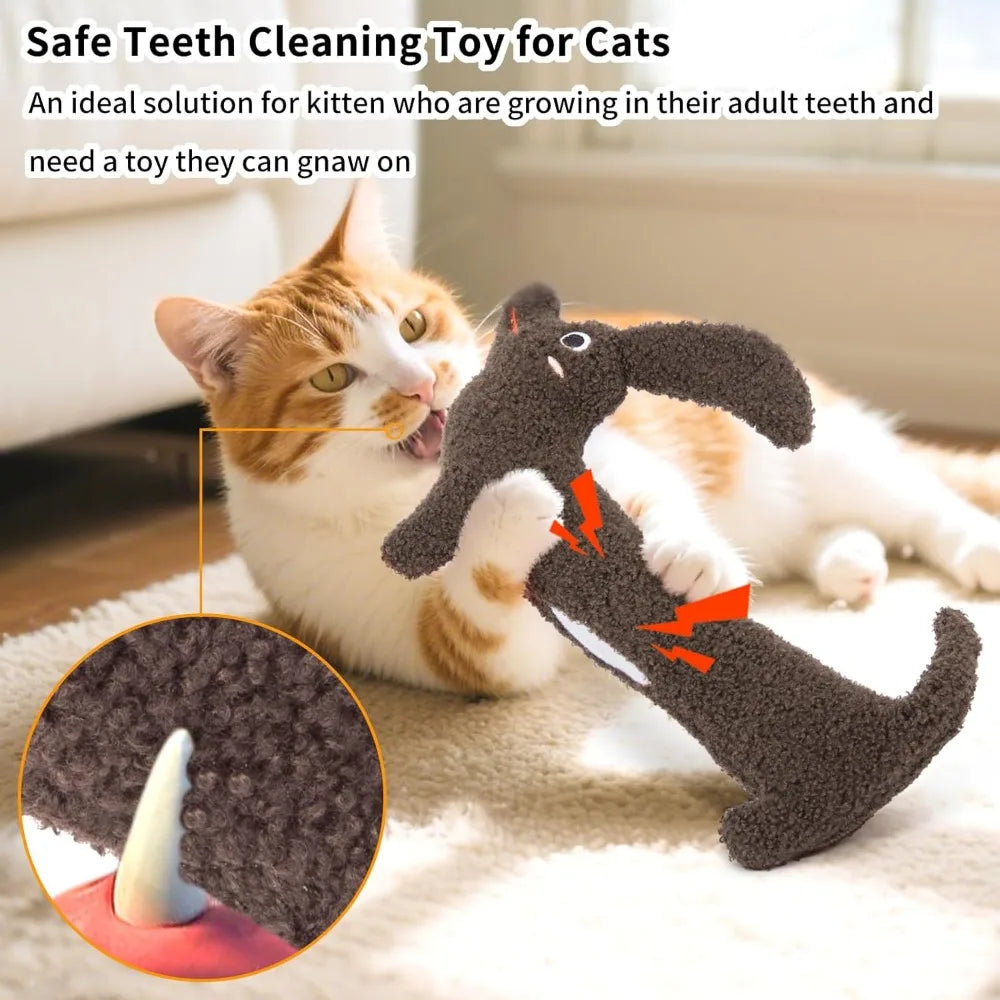 Crinkle Catnip Toys Refillable Plush Pillow for Indoor Cats