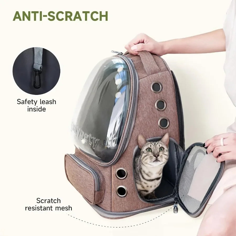 Breathable Cat Backpack Carrier Transparent Bubble Window