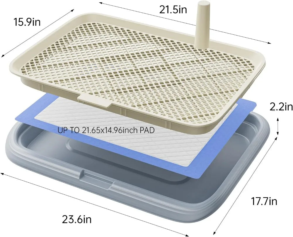 Dog Potty Tray Indoor Pad Holder Puppy Training Litter Box