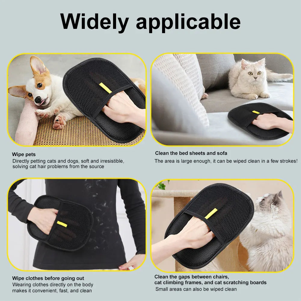 Static Pet Hair Deshedding Glove For Dogs And Cats