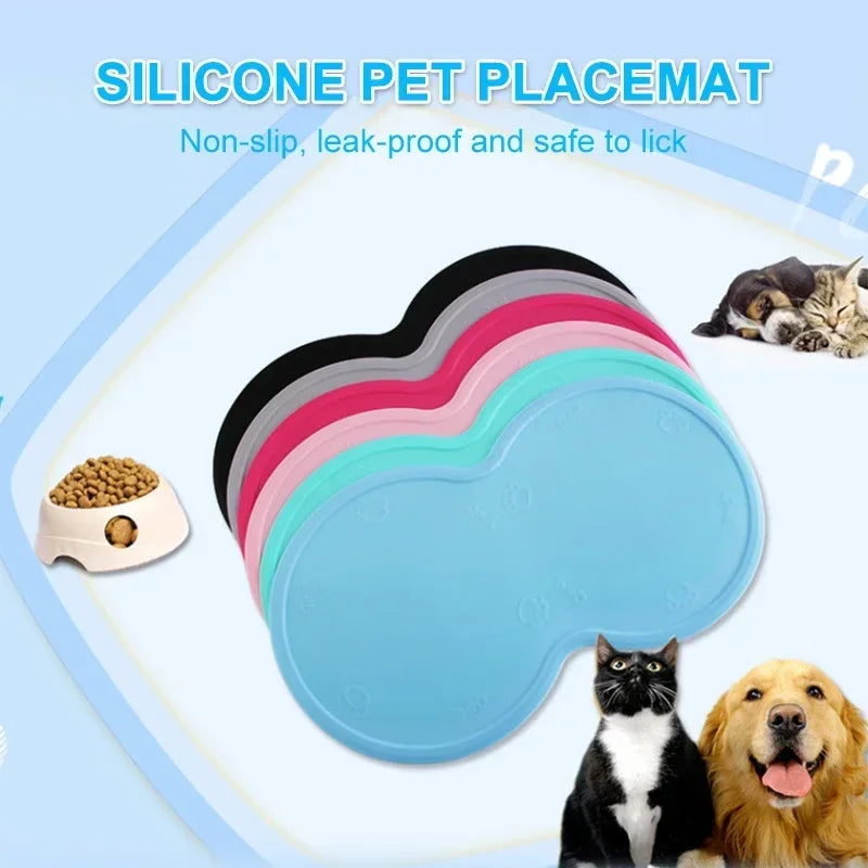 Cloud Shape Silicone Pet Feeding Mat for Dogs Cats 48x27cm