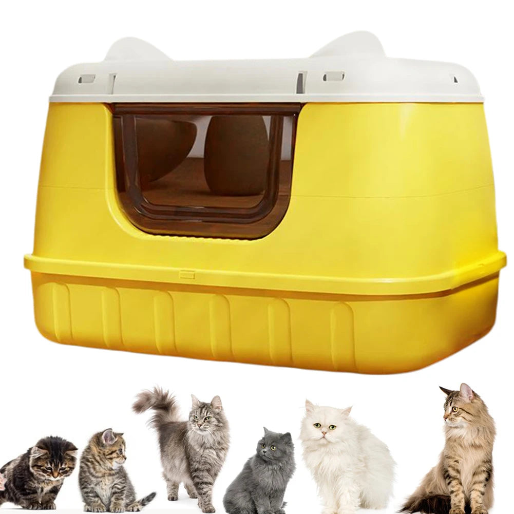 Enclosed Large Cat Litter Box With Lid Anti Splashing