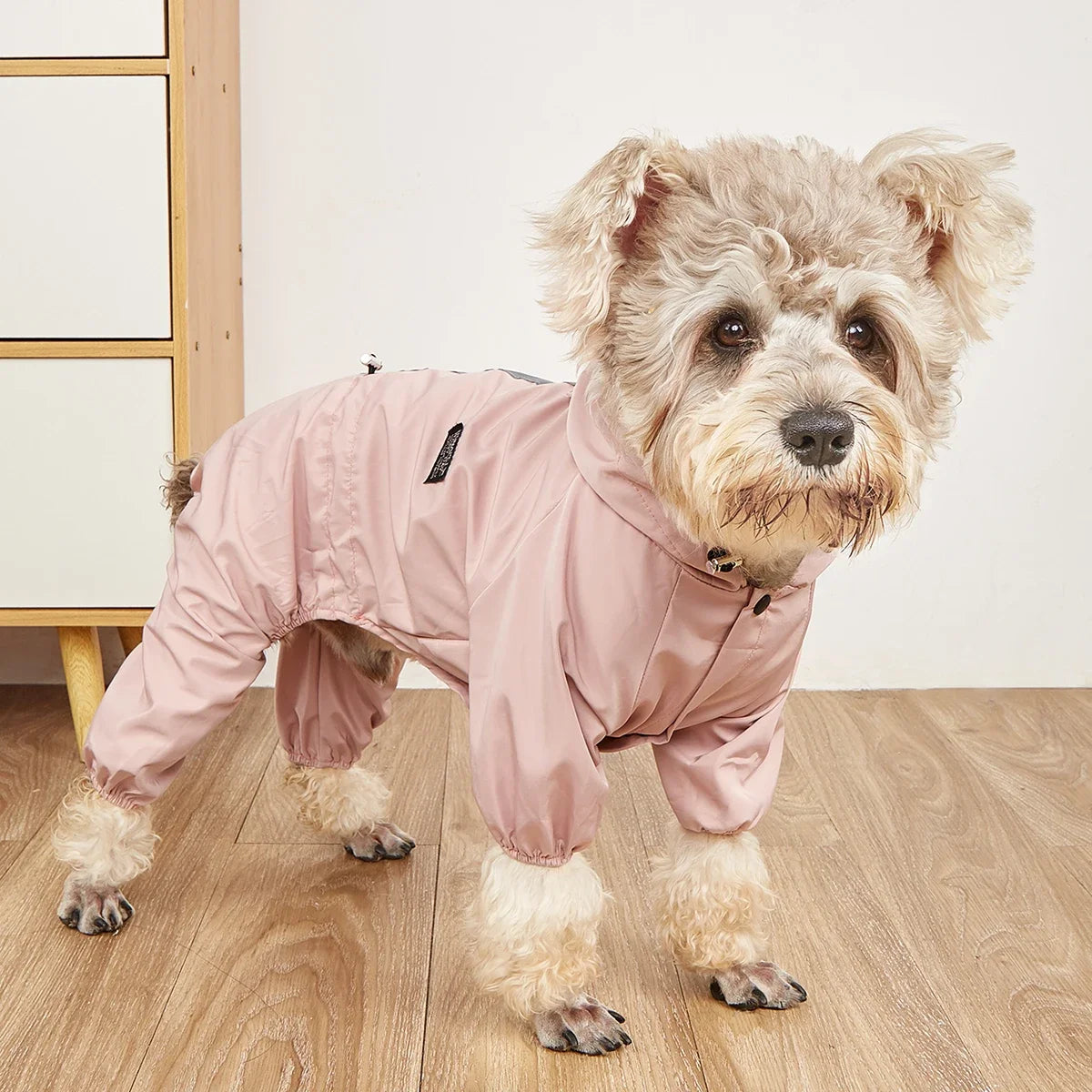 Waterproof Dog Raincoat With Reflective Hooded Jacket