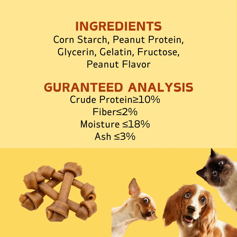 All Natural Peanut Butter Bone Dog Treats 6.5 Inch Healthy