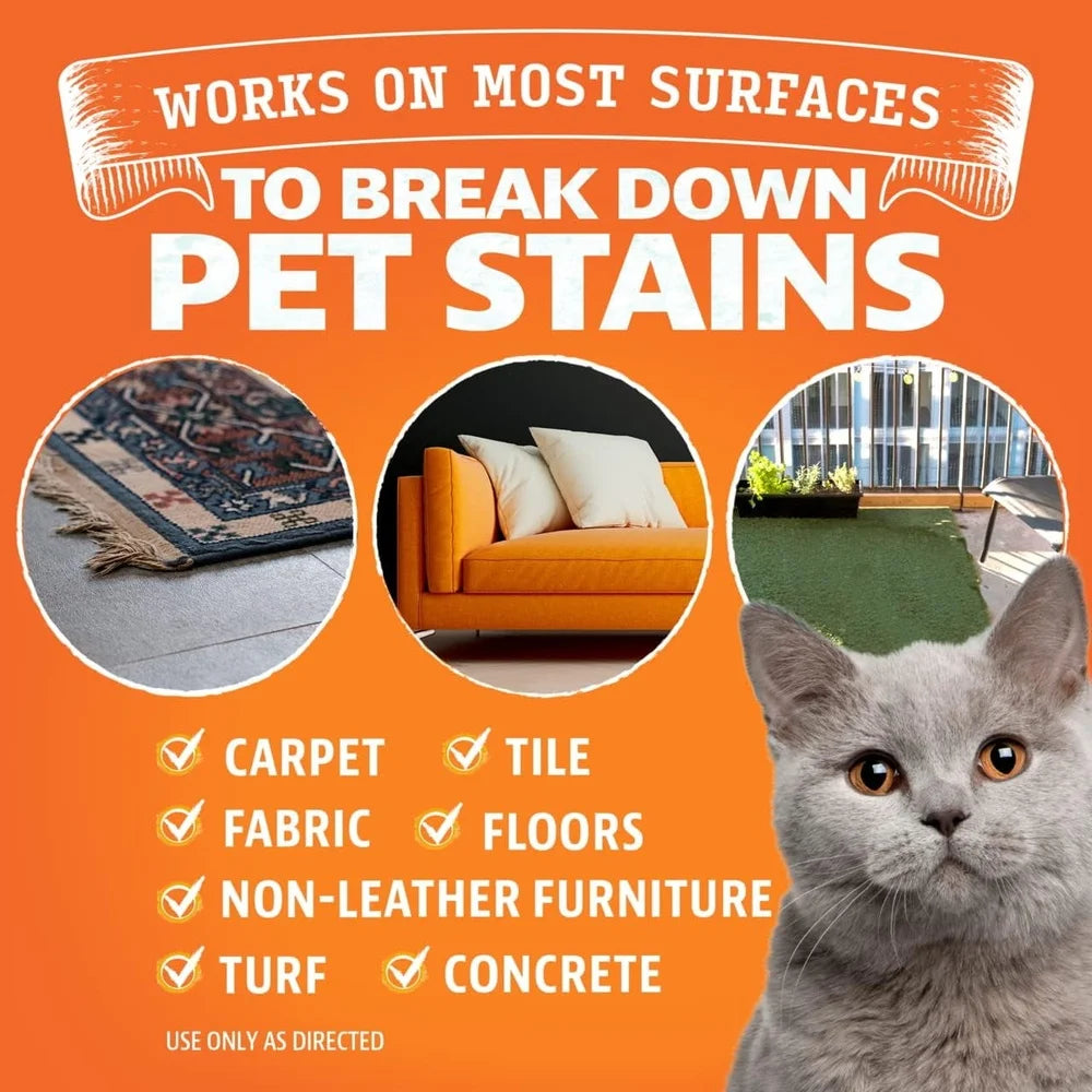 Enzyme Multi Surface Cleaner Cat Stain Odor Remover 24oz