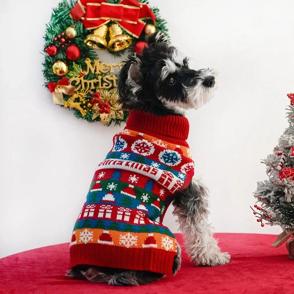 Christmas Puppy Sweaters Warm Knitwear For Small Dogs
