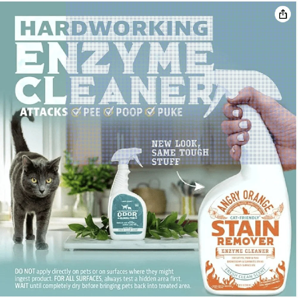 Enzyme Multi Surface Cleaner Cat Stain Odor Remover 24oz