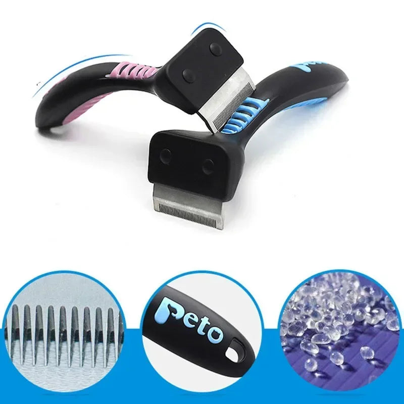 Pet Grooming Brush For Dogs Cats Deshedding Hair Removal