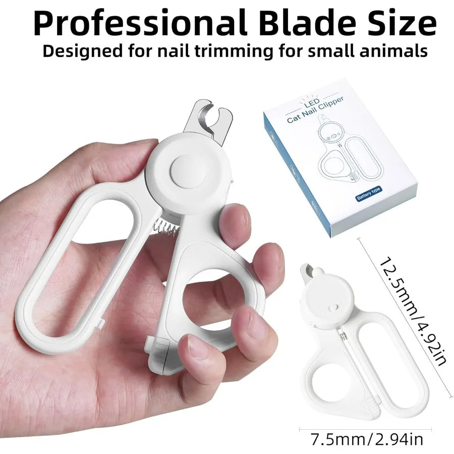 Professional Pet Nail Clippers with LED Light for Easy Trim