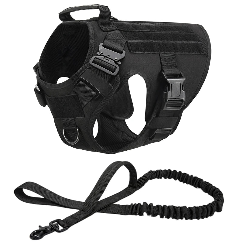 Tactical Dog Vest Harness And Leash Set For All Breeds