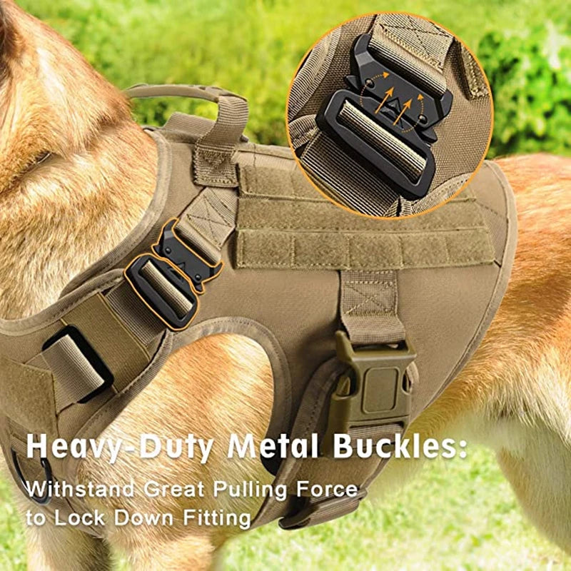 Tactical Dog Vest Harness And Leash Set For All Breeds