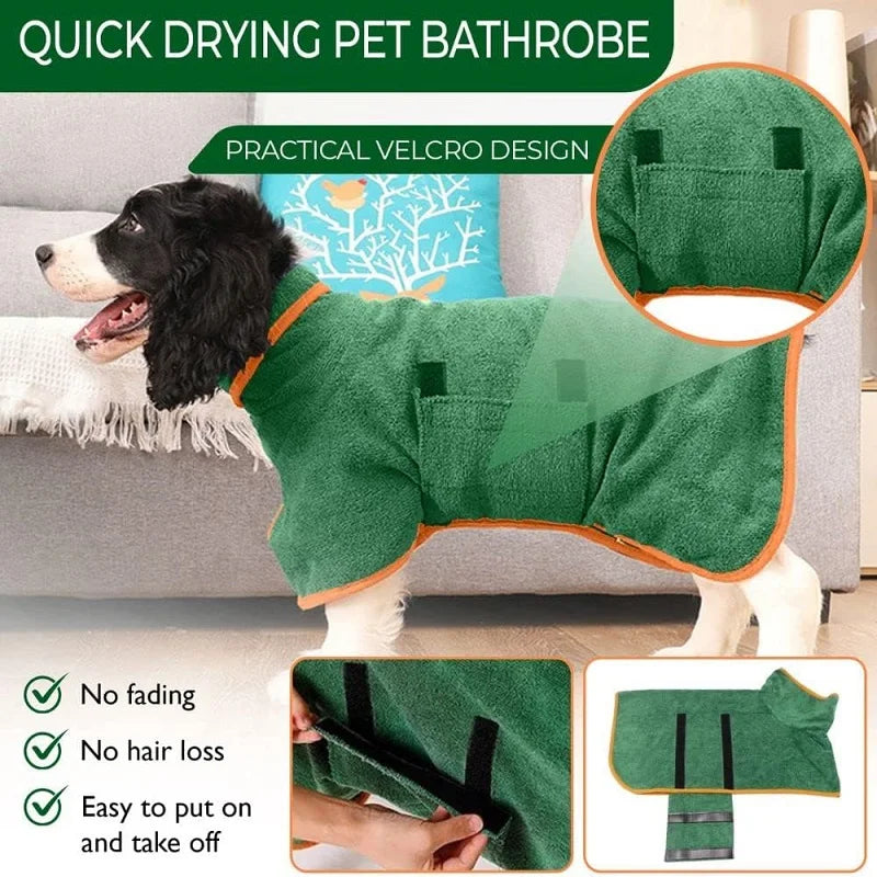 Adjustable Microfiber Pet Bathrobe Towel For Dogs And Cats