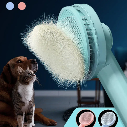 One Click Hair Removal Cat Brush For Pets Grooming Tool