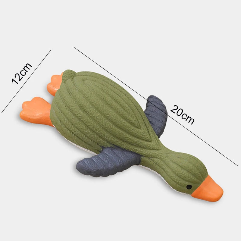 Squeaky Penguin Rubber Dog Toy Bite Resistant Interactive