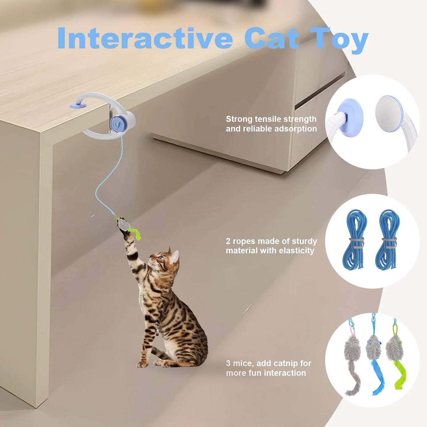 Electric Door Hanging Cat Toy USB Rechargeable Interactive