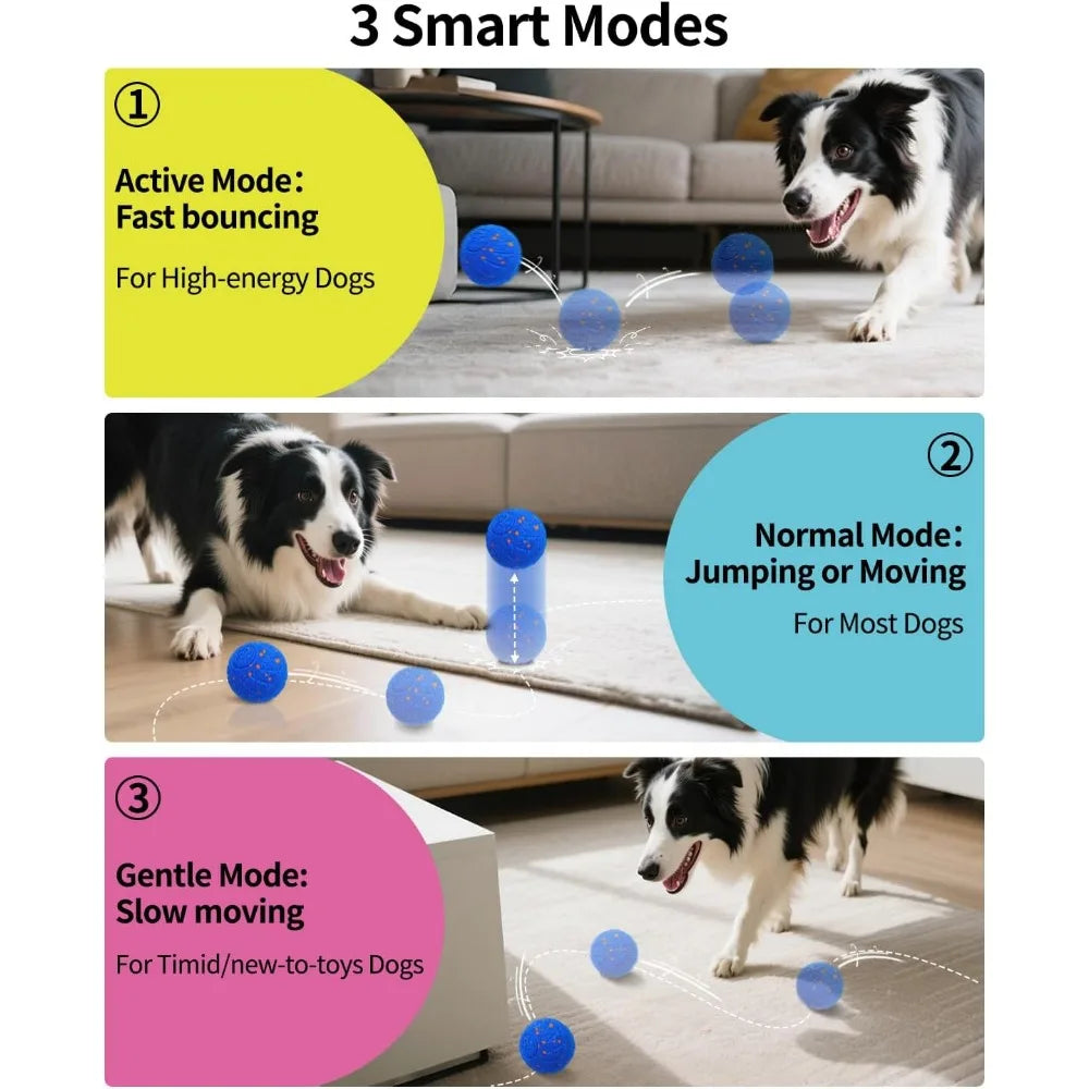 Interactive Dog Ball Toy Auto Bouncing Rolling Vibrating
