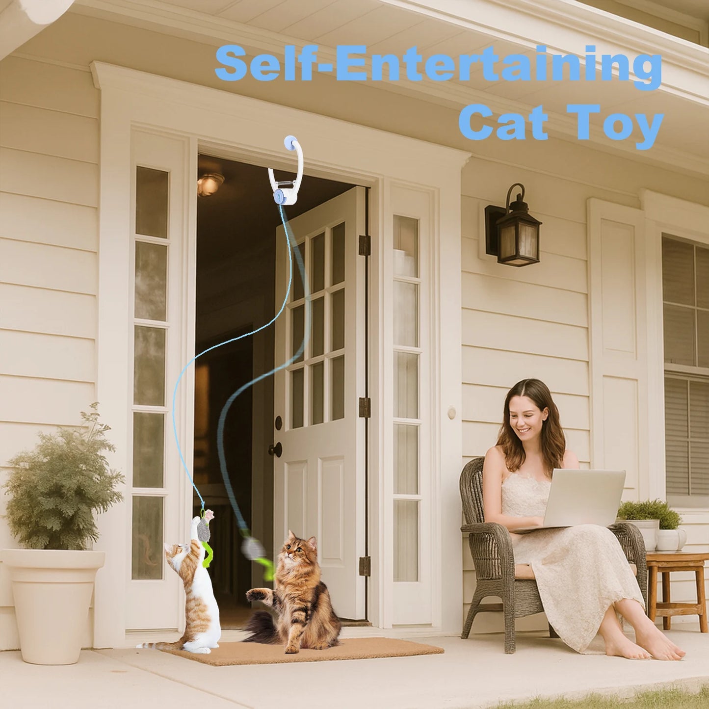 Electric Door Hanging Cat Toy USB Rechargeable Interactive