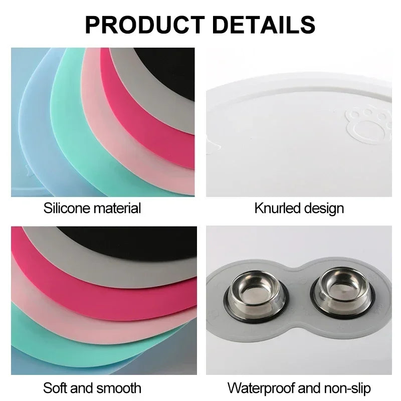 Cloud Shape Silicone Pet Feeding Mat for Dogs Cats 48x27cm