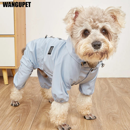 Waterproof Dog Raincoat With Reflective Hooded Jacket