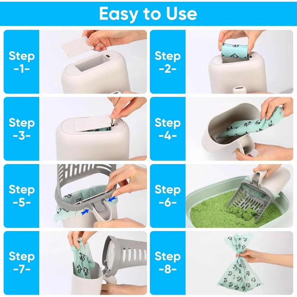 Cat Litter Scooper With Holder Upgraded Shovel 135 Bags