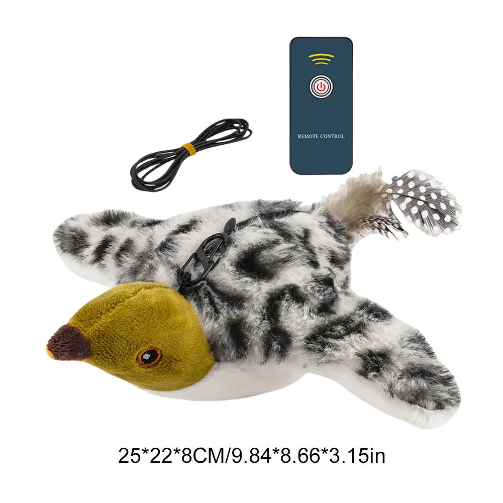 Flapping Wings Sparrow Toy Rechargeable Chirping Cat Toy
