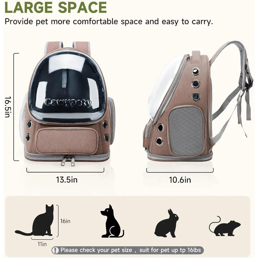 Breathable Cat Backpack Carrier Transparent Bubble Window