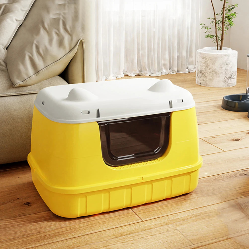 Enclosed Large Cat Litter Box With Lid Anti Splashing