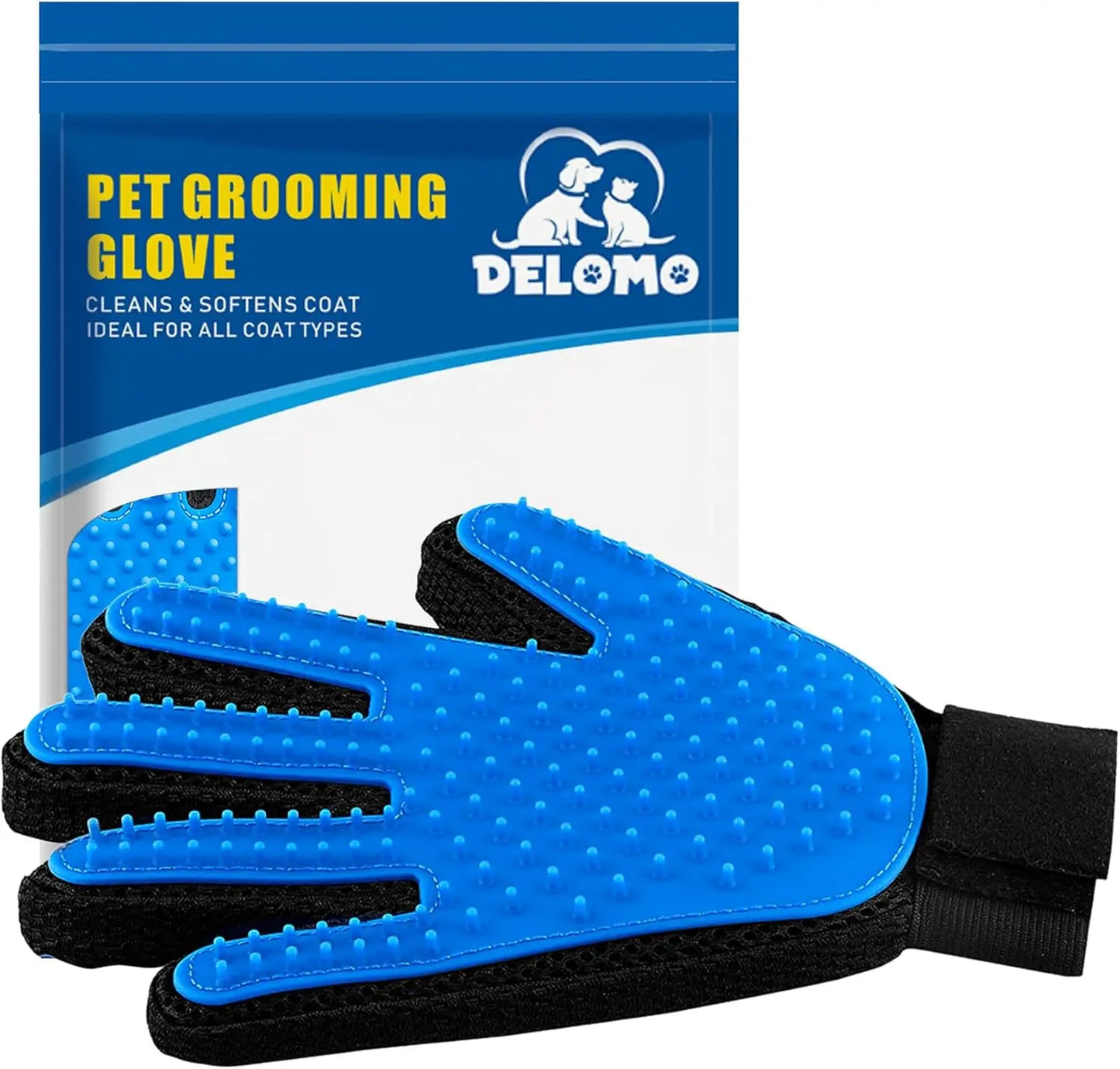 Pet Hair Remover Glove - Gentle Pet Grooming Glove Brush - Deshedding Glove
