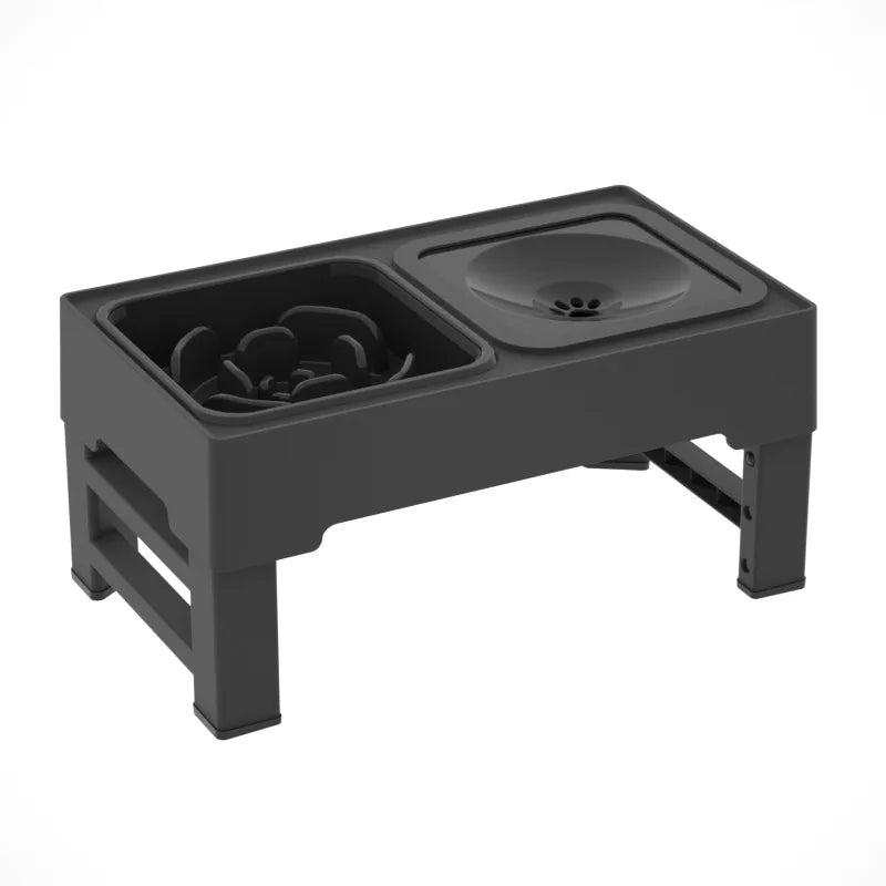 3 In 1 Stainless Steel Slow Feed Water Bowls For Pets