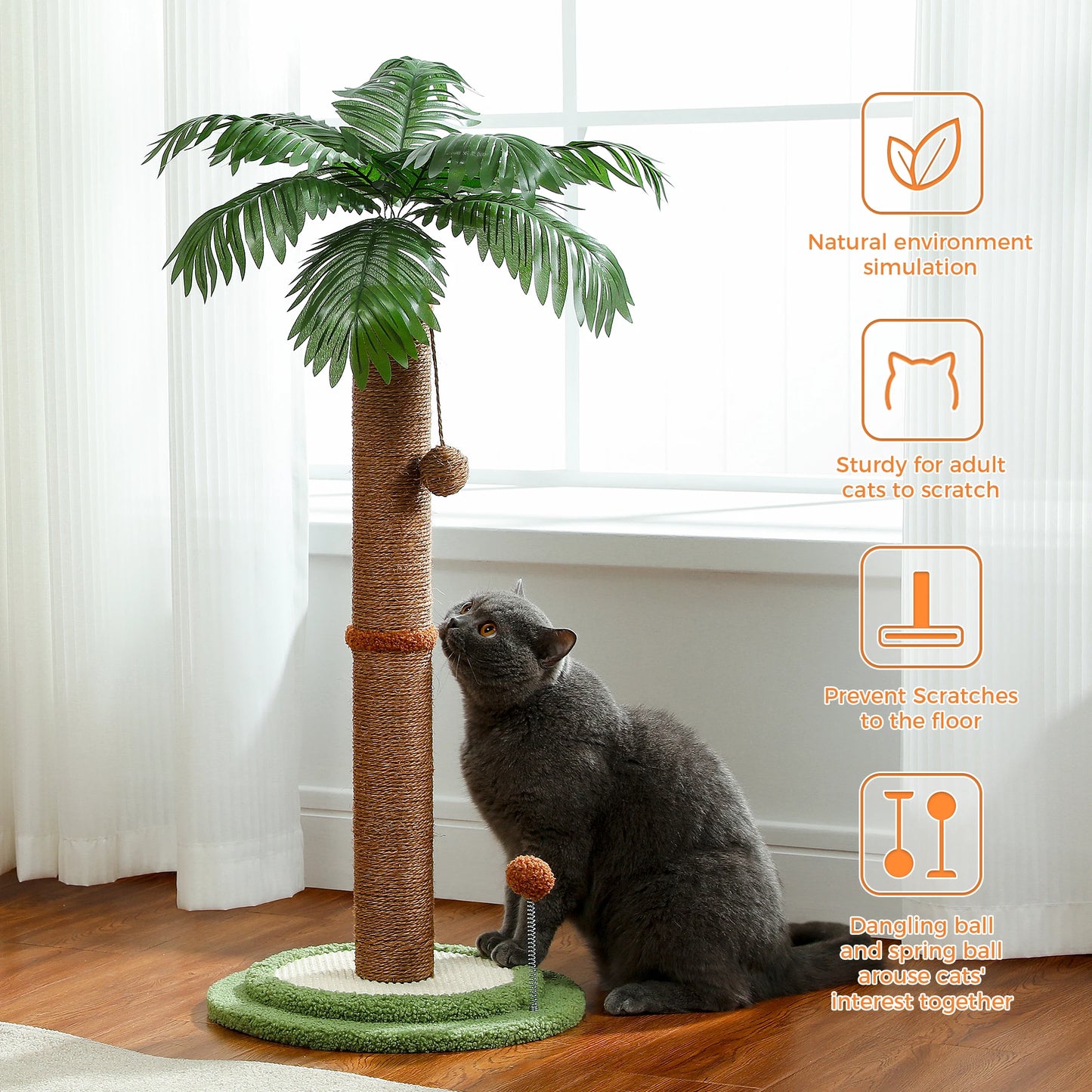 Cat Scratching Post With Unique Design Easy To Assemble