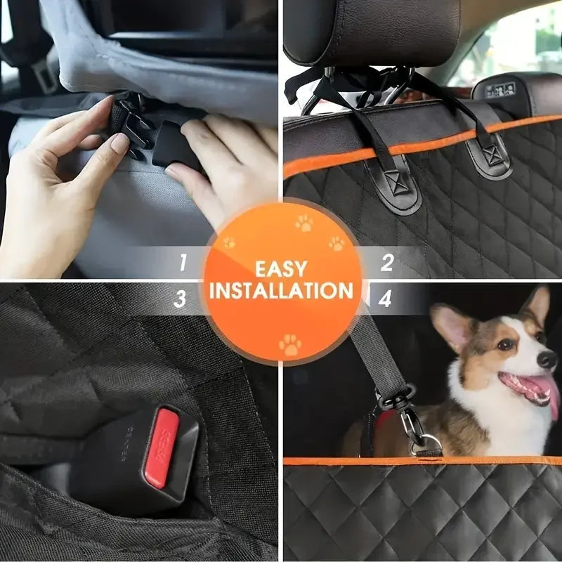Waterproof Dog Car Seat Cover Hammock Nonslip Soft Back