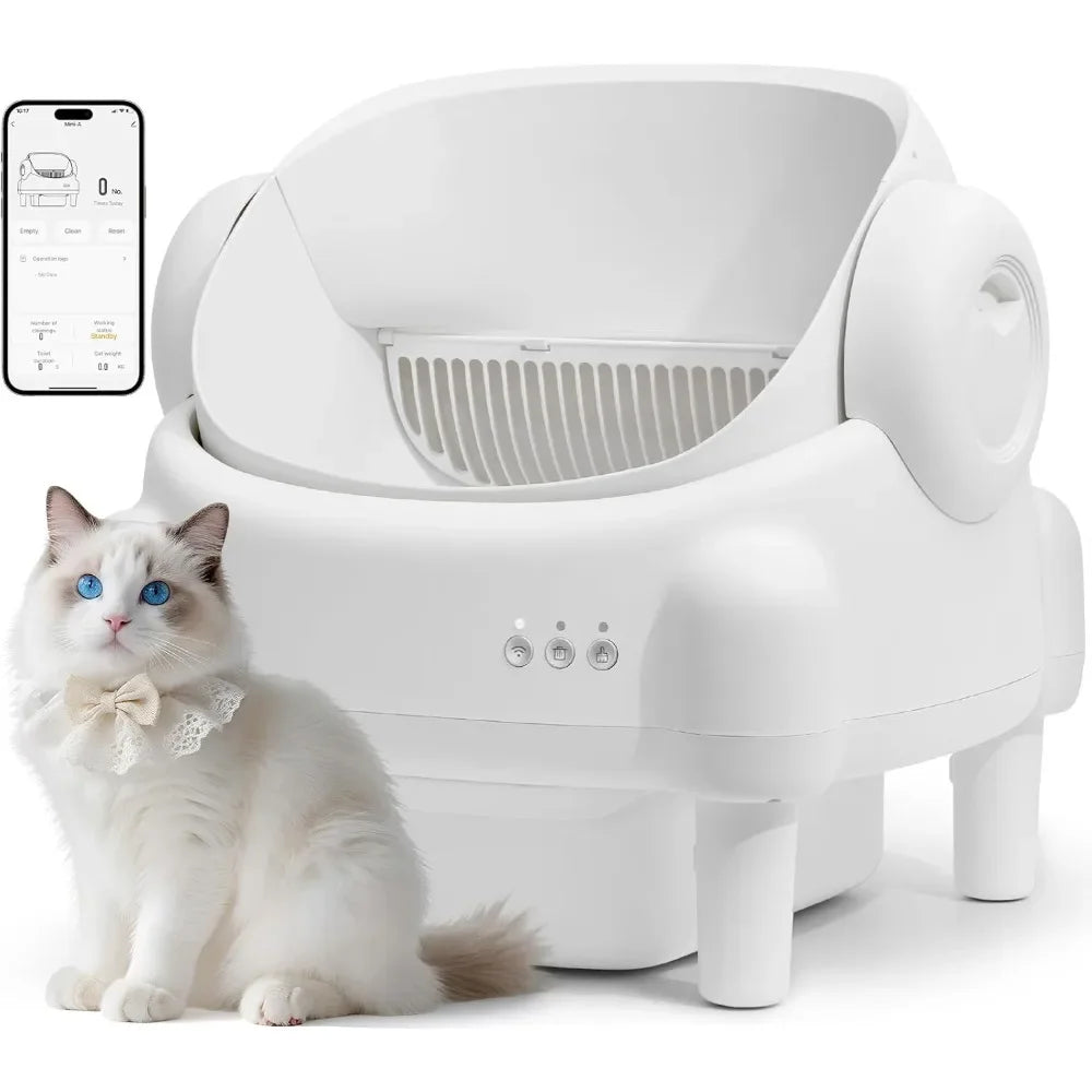 Open Top Automatic Self Cleaning Litter Box For Cats