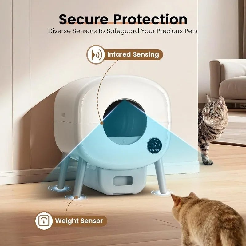 Extra Large Automatic Self Cleaning Litter Box App