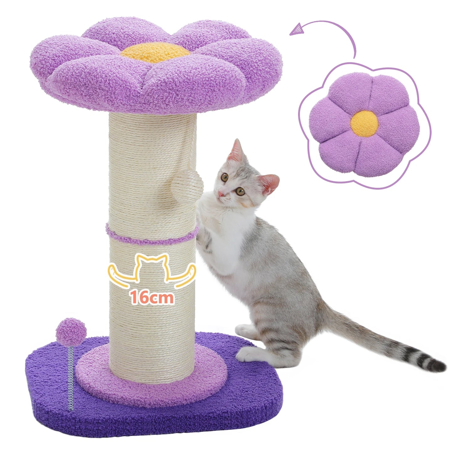 Cat Scratching Post With Unique Design Easy To Assemble
