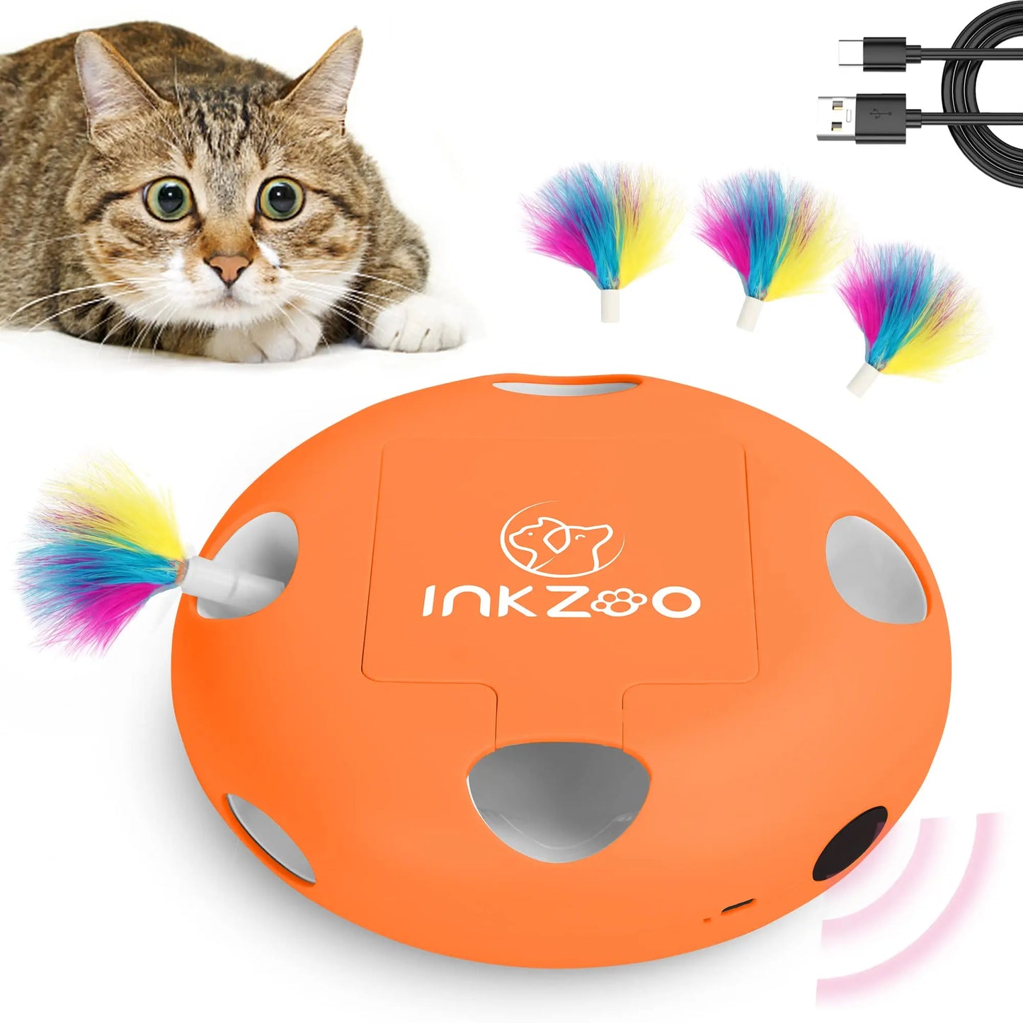 Inkzoo Whack A Mole Cat Toy Interactive Indoor Fun For Cats