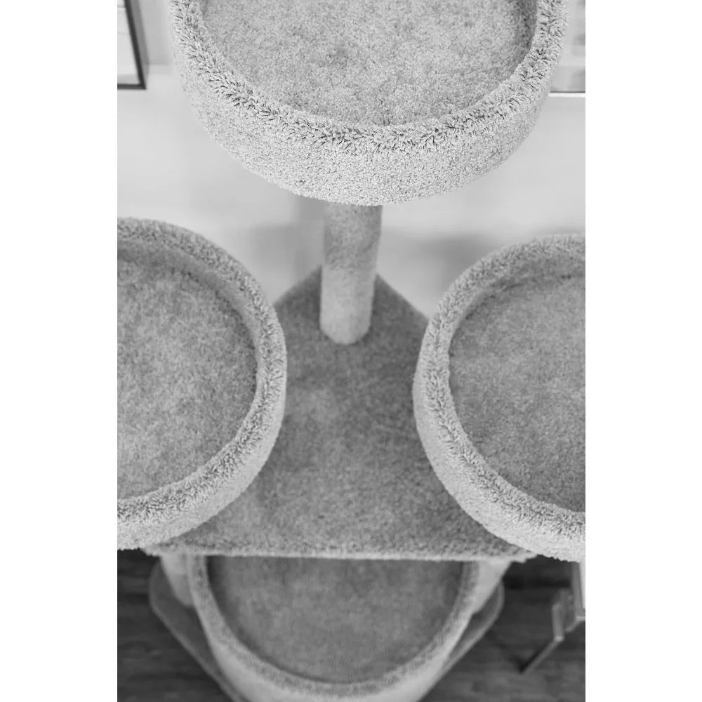 Luxurious Tan Maine Coon Cat Tree House Model 130014