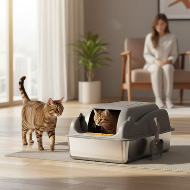 Steel Cat Litter Box