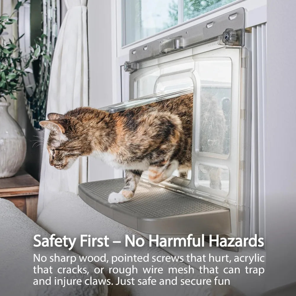 Window Catio and Perch Portable Outdoor Cat Enclosure