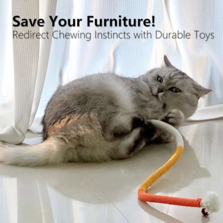 3 Pack Cat Chew Toys Rope Set Natural Sisal Cotton Rope Cat Toys With Catnip Pet Friendly Teething Oral Care For Indoor