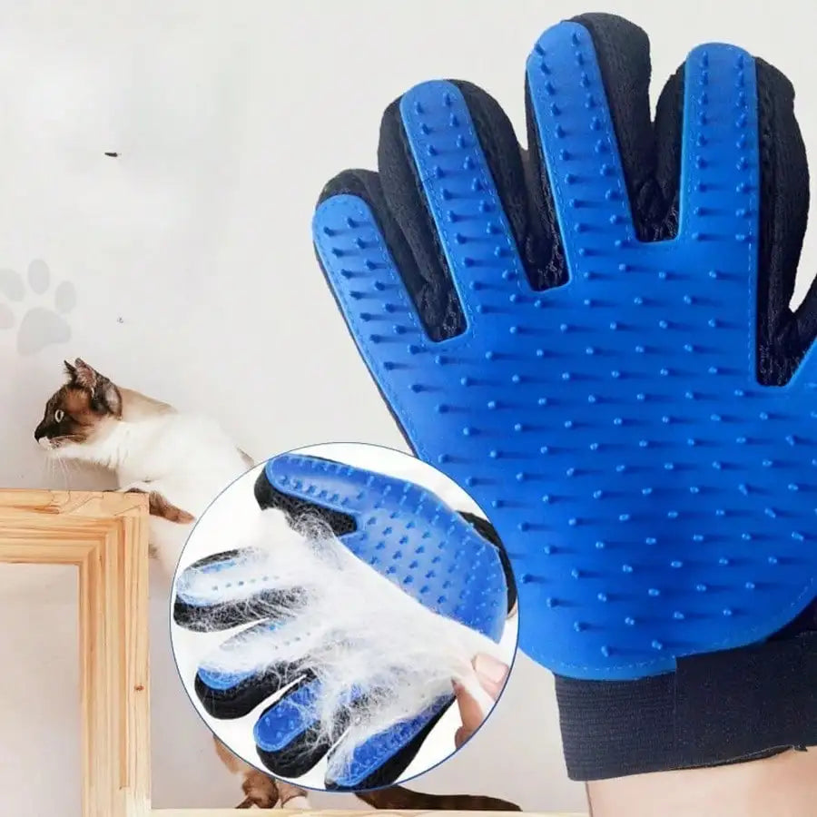 Pet Grooming Gloves For Cats And Dogs Deshedding Massage