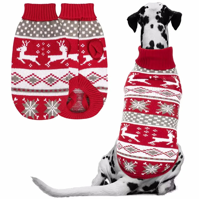 Christmas Pet Dog Sweater Coat XS XXL Autumn Winter Warm
