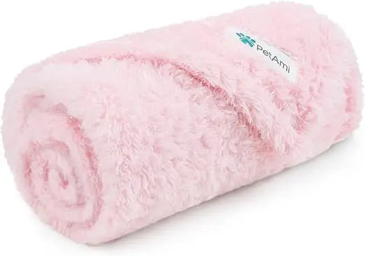 Dog Blanket for Small Dogs Pink, Fluffy Soft Puppy Blanket, Sherpa Fleece Cat Blanket for Kitten Doggie, Calming Pet Blanket Th