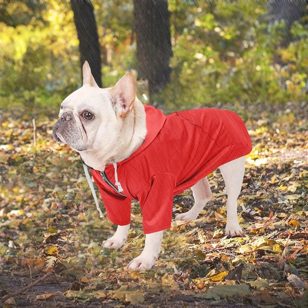 Dog Raincoat Waterproof Jacket With Harness Hole Pocket