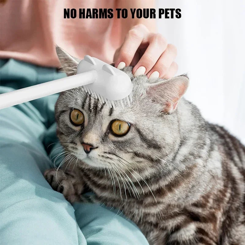 6 Colors Cat Massager Brush 2 In 1 Deshedding Grooming Tool