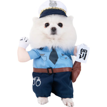 Dog Halloween Outfit Pet Police Officer Costume with Cap and Holster