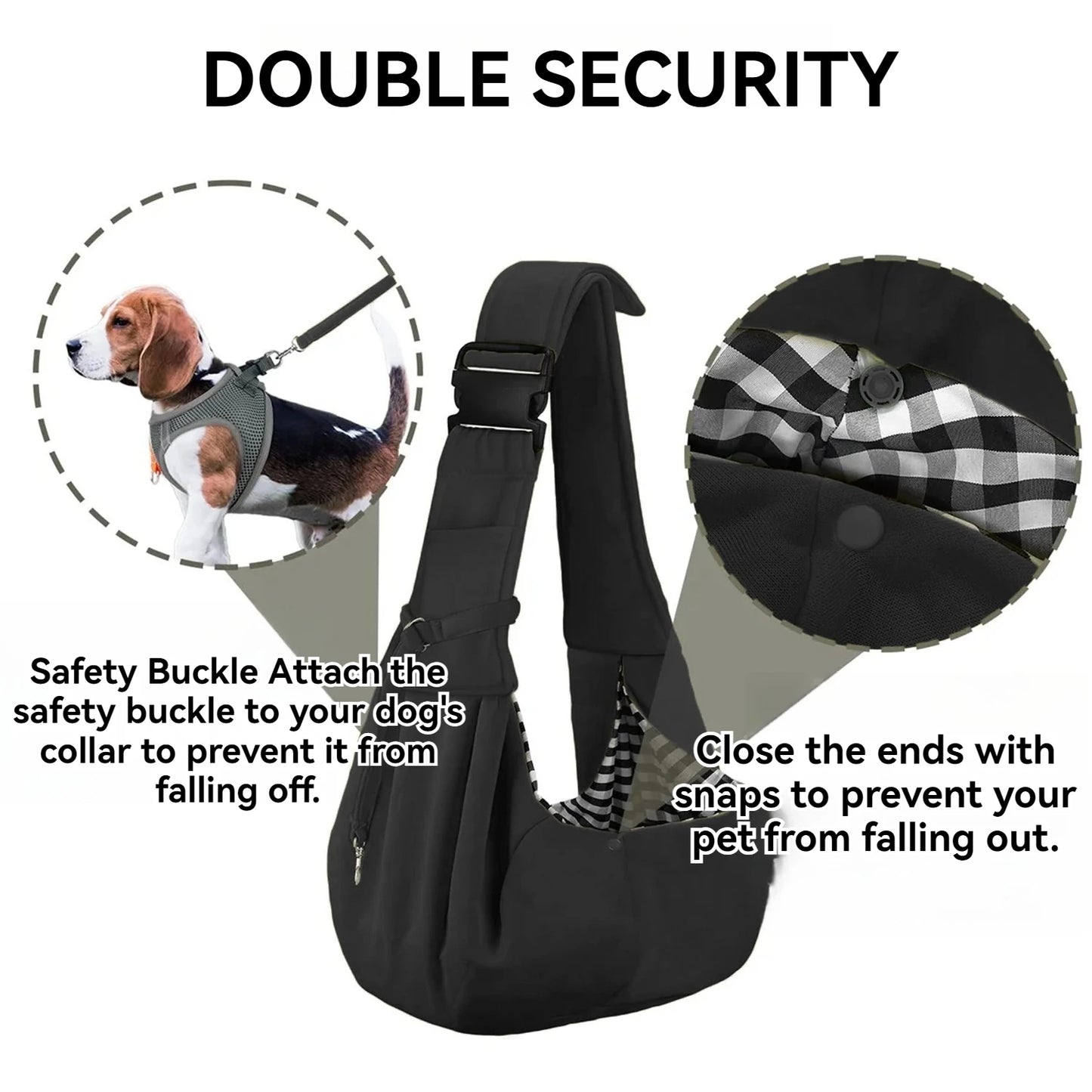Small Pet Sling Carrier Hands Free Reversible Dog And Cat