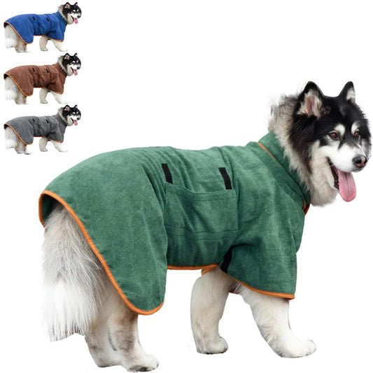 Adjustable Microfiber Pet Bathrobe Towel For Dogs And Cats
