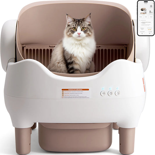 Automatic Self Cleaning Litter Box For Cats With App