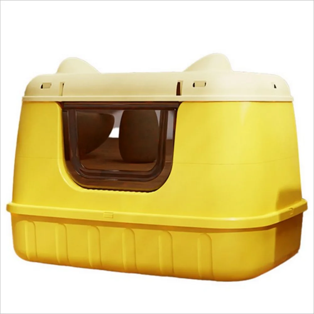 Enclosed Large Cat Litter Box With Lid Anti Splashing